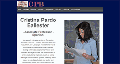 Desktop Screenshot of cristinapardoballester.com