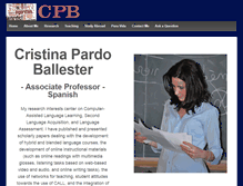 Tablet Screenshot of cristinapardoballester.com